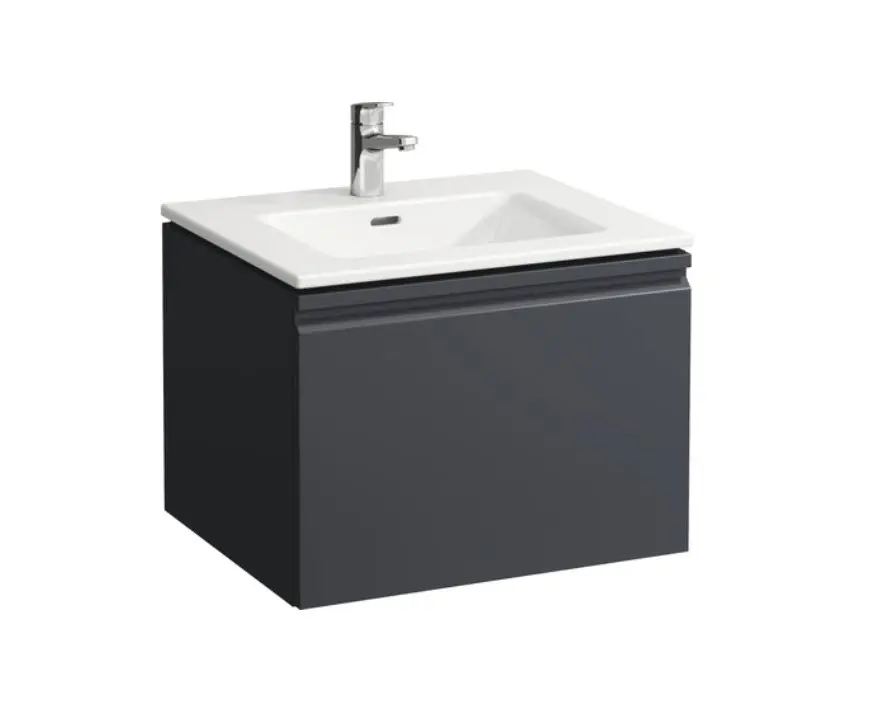 Laufen Pro S - izlietne ar skapīti, 60x50 cm, 1 atvilktne, grafīts matēts H8609614801041