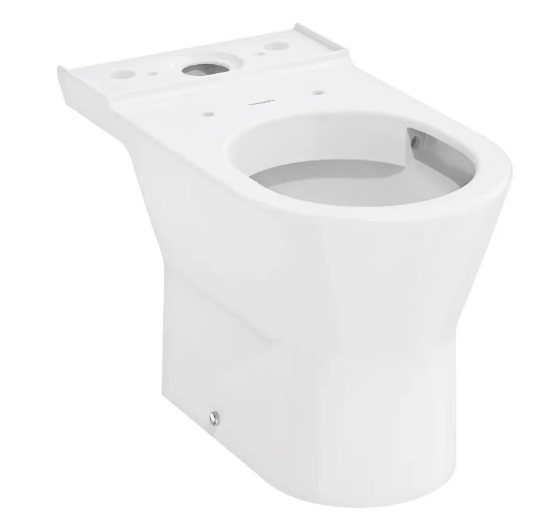 Hansgrohe EluPura Original S - WC kombinētā bļoda, noteka aizmugurē, Rimless, HygieneEffect, balts 62038450