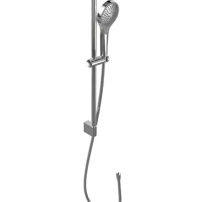 Villeroy & Boch Verve Showers - dušas komplekts: rokas duša, stienis un šļūtene, 3 strūklas veidi, hroms TVS109007UK061