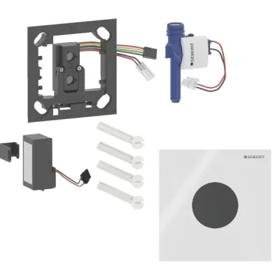 Geberit - Elektroniska pisuāra skalošanas vadība tips 40, darbība ar baterijām, Bluetooth, stikls/balts 116.034.SI.1