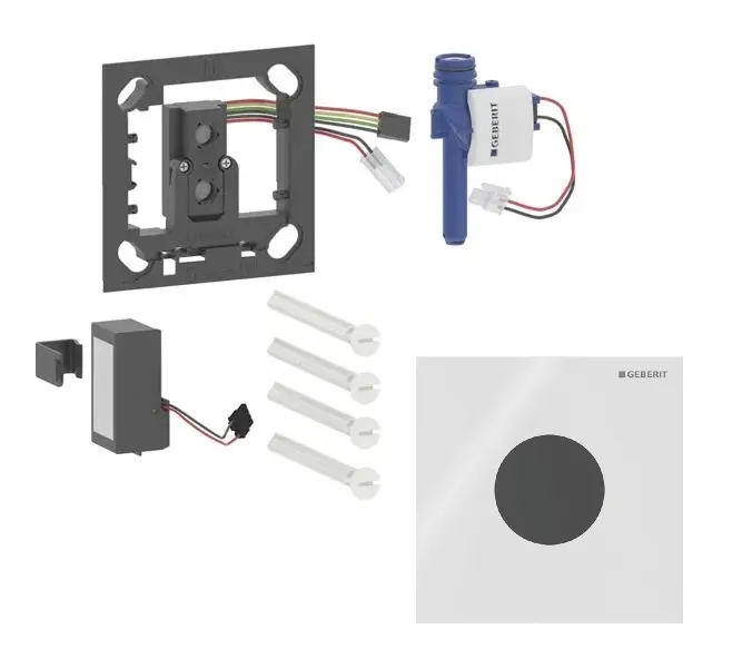 Geberit - Elektroniska pisuāra skalošanas vadība tips 40, darbība ar baterijām, Bluetooth, stikls/balts 116.034.SI.1