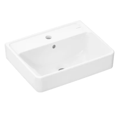 Hansgrohe Xanuia Q - roku mazgājamā izlietne 50x39 cm, ar pārplūdi, jaucējkrāna caurumu, balta 60131450