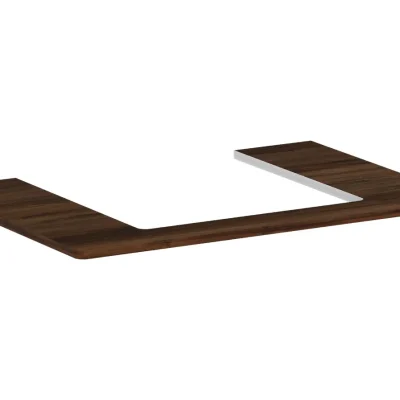 Hansgrohe Xelu Q - izlietnes virsma 78x55 cm, izgriezums vidū, tumšs riekstkoks 54094630