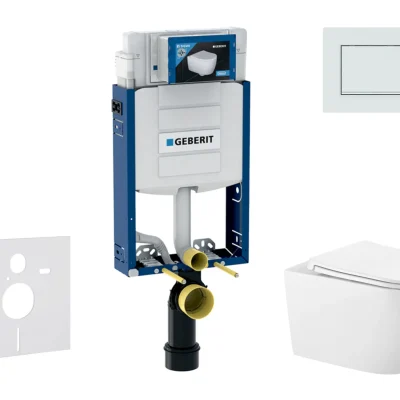Geberit Kombifix - komplekts priekšsienas elements, WC Gaia ar Softclose sēdekli un Sigma20 vadības plati, balts/balts matēts SANI15CA3127