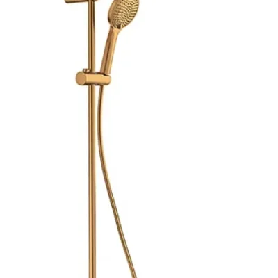 Duravit dušas komplekts ar termostatu, diametrs 25 cm, 3 strūklas veidi, birstēta bronza TH4282008004