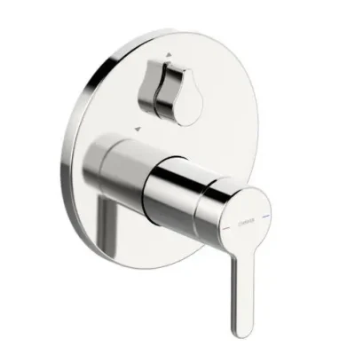 Hansa Designo - vannas vienas sviras maisītājs - zemapmetuma, pārslēdzējs 2 patērētājiem, hroms 81113563