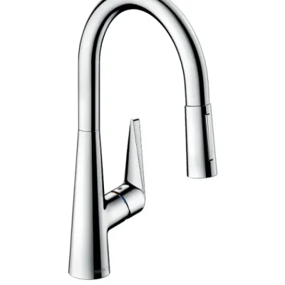 Hansgrohe Talis M51 - virtuves izlietnes maisītājs Talis, ar izvelkamu dušu, EcoSmart, hromēts 72817000