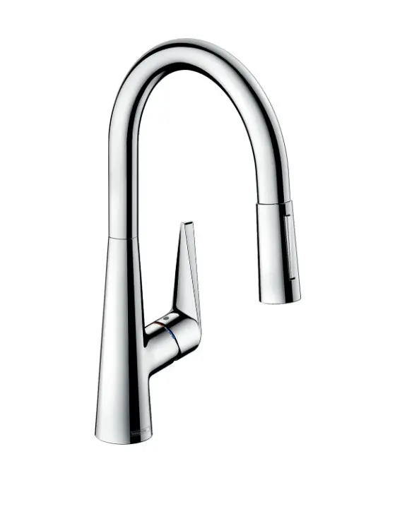 Hansgrohe Talis M51 - virtuves izlietnes maisītājs Talis, ar izvelkamu dušu, EcoSmart, hromēts 72817000