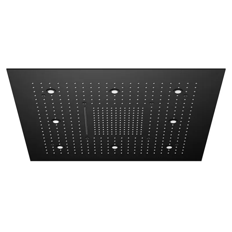 Steinberg 390 - galvas duša, 80x80 cm, 3 strūklas veidi, LED gaisma, melns 390 6680 S