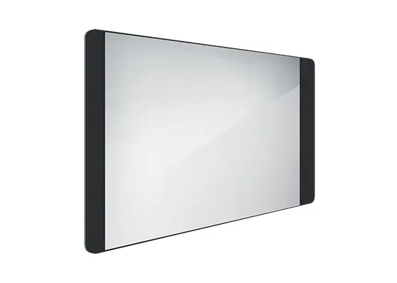 Nimco spogulis - spogulis ar LED apgaismojumu, 100x60 cm, alumīnijs/melns ZPC 42004-90