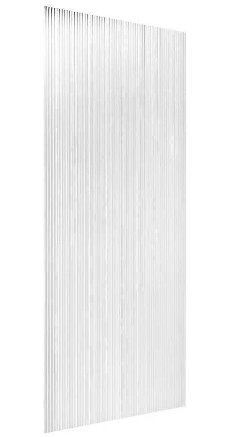 Polysan Esca - Walk-In dušas siena 867x2100 mm, bez profila, Flute stikls ES1390