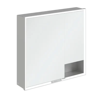 Villeroy & Boch My View+ - spoguļskapītis ar LED apgaismojumu 80x75x17 cm, 2 durvis, pelēks A4818000