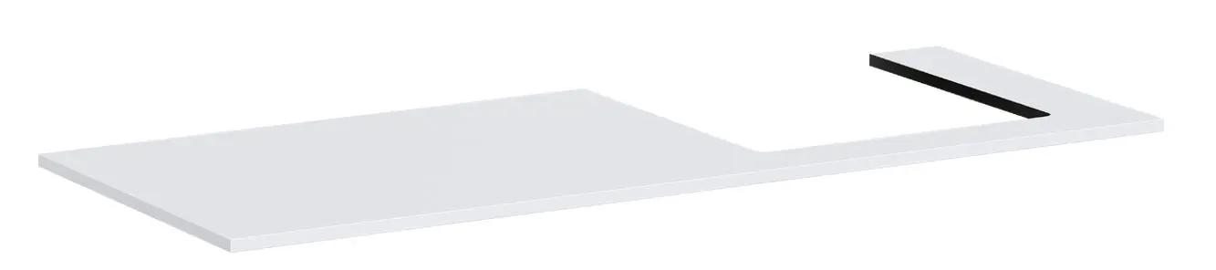 Hansgrohe Xilesa E - izlietnes plātne, 138x55 cm, izgriezums labajā pusē, matēti balta 54273700