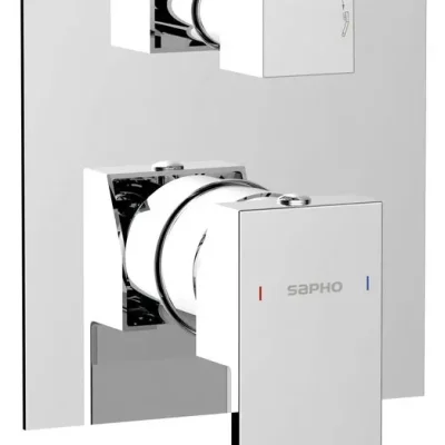 Sapho Cubemix - zemapmetuma maisītājs 2 patērētājiem, ar iebūvējamo korpusu, hroms CM042