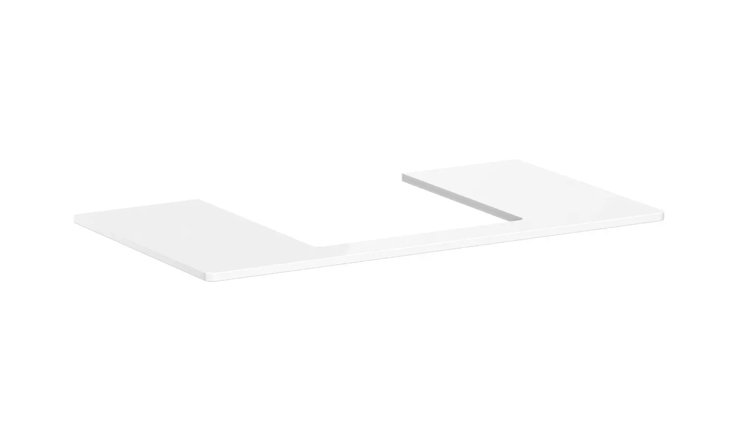 Hansgrohe Xelu Q - izlietnes plātne 98x55 cm, izgriezums vidū, balta spīdīga 54095050
