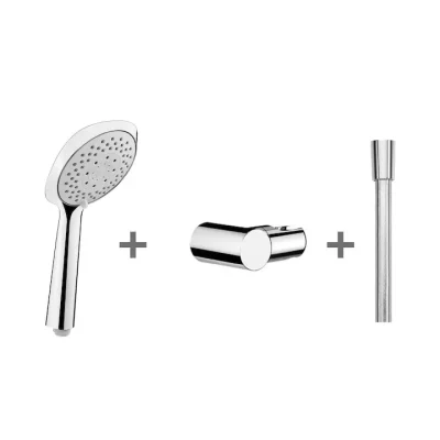 Jika Cubito Pure - dušas komplekts Cubito-N 11 cm, 4 strūklu veidi, hroms H3651X00043631