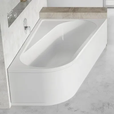 Ravak hromse - priekšējais panelis 1600x1050 mm, kreisais, balts CZA5100A00