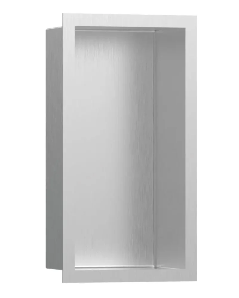 Hansgrohe XtraStoris Individual - sienas niša ar dizaina rāmi, 30x15x10 cm, matēts nerūsējošais tērauds 56094800
