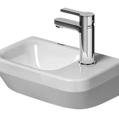 Duravit DuraStyle - rokas izlietne 36x22 cm, ar 1 caurumu jaucējkrānam labajā pusē, ar WonderGliss, Alpu balts 07133600001
