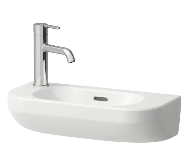 Laufen Lua - roku mazgājamā izlietne 50x23 cm, ar pārplūdi, jaucējkrāna atvere kreisajā pusē, balta H8150820001051