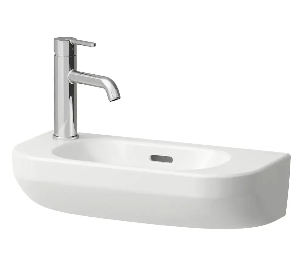 Laufen Lua - roku mazgājamā izlietne 50x23 cm, ar pārplūdi, jaucējkrāna atvere kreisajā pusē, balta H8150820001051