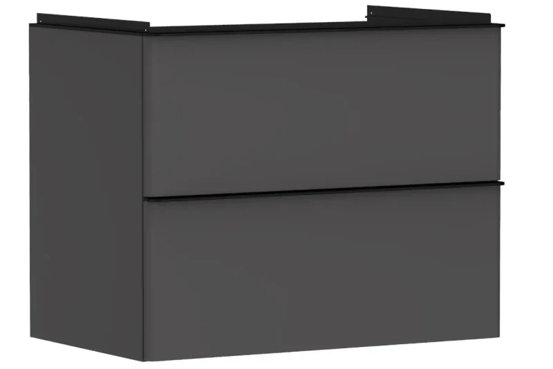 Hansgrohe Xelu Q - izlietnes apakšskapītis, 63x78x50 cm, 2 atvilktnes, matēti pelēks/matēti melns 54028670