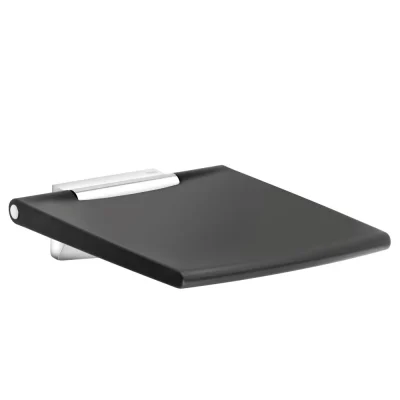 Keuco Plan Care - WC sēdeklis 45x54 cm, melns/hroms 34983010037