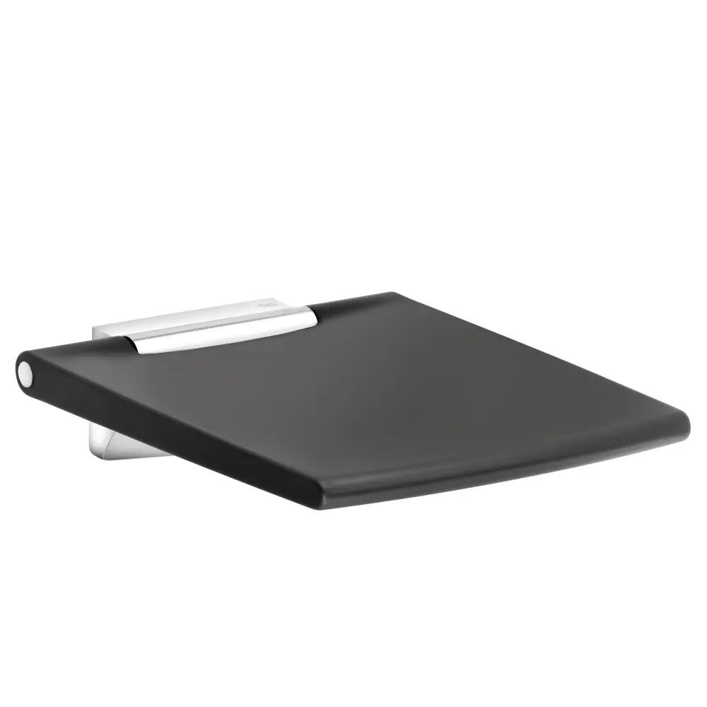 Keuco Plan Care - WC sēdeklis 45x54 cm, melns/hroms 34983010037