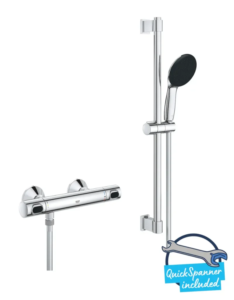 Grohe Precision Flow - dušas komplekts ar termostatu, hroms 34800001