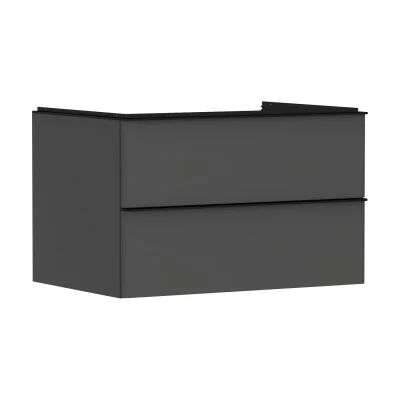 Hansgrohe Xelu Q - izlietnes skapītis, 50x78x55 cm, 2 atvilktnes, matēti pelēks/matēti melns 54075670
