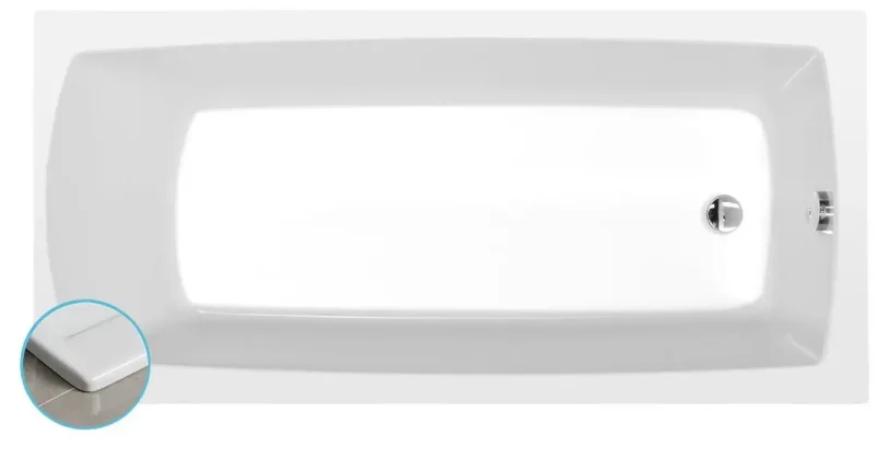 Polysan vannas - iebūvējamā vanna Lily Slim, 150x70x39 cm, balta 72273S