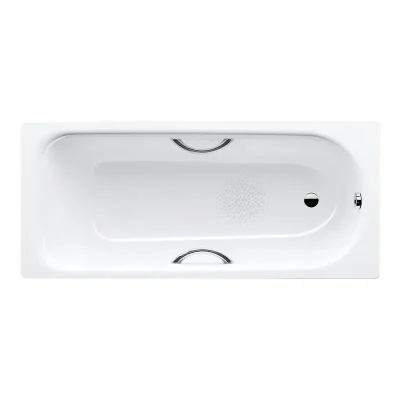 Kaldewei Advantage - Taisnstūra vanna Saniform Plus Star 345, 160x75 cm, ar caurumiem rokturiem, balta - vanna, neslīdoša, pērļu efekts, caurumi rokturiem 134530003001