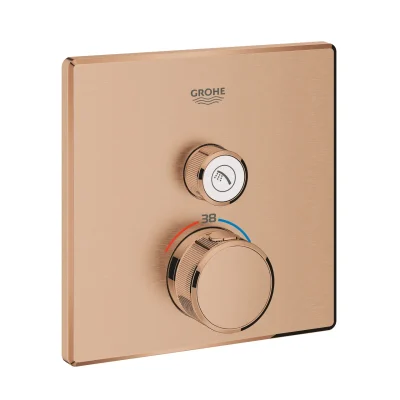 Grohe Grohtherm SmartControl - termostata dušas maisītājs - zemapmetuma ar 1 noslēgvārstu, Warm Sunset matēts 29123DL0