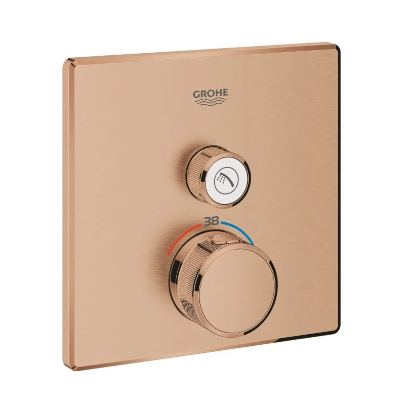 Grohe Grohtherm SmartControl - termostata dušas maisītājs - zemapmetuma ar 1 noslēgvārstu, Warm Sunset matēts 29123DL0