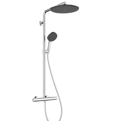 Hansgrohe Raindance Alive S Puro - dušas komplekts ar termostatu, 21x34 cm, 3 strūklas veidi, hroms 24592000