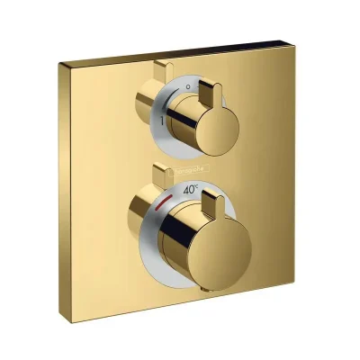 Hansgrohe Ecostat Square - termostata maisītājs - zemapmetuma 2 patērētājiem, pulēts zelts 15714990