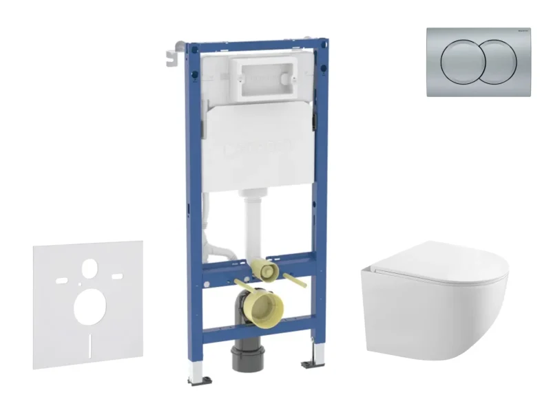 Geberit Duofix - priekšsienas elementa komplekts, Gaia WC ar SoftClose sēdekli un Delta01 vadības plati, hroms matēts SANI11CA1131B