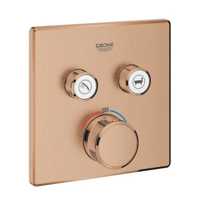 Grohe Grohtherm SmartControl - termostata maisītājs zemapmetuma montāžai, 2 vārsti, Warm Sunset birstēts 29124DL0