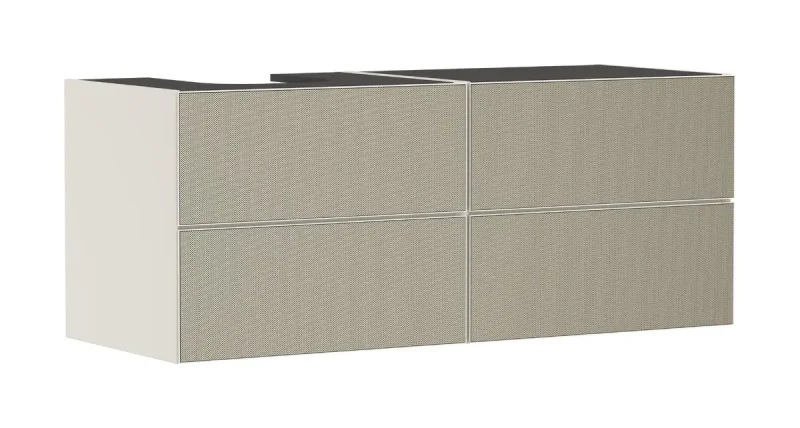 Hansgrohe Xevolos E - izlietnes apakšskapītis 137x56x55 cm, 4 atvilktnes, matēti bēšs/bronza 54237390