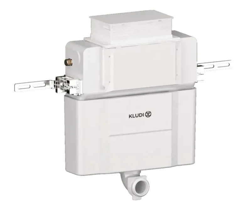 Kludi Unifix - zemapmetuma skalošanas tvertne, montāžas augstums 82 cm 79105