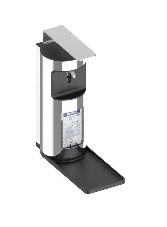 Keuco Plan Care - ziepju dozators/dezinfekcijas līdzekļa dozators, 500 ml, hroms/melns 34954010100
