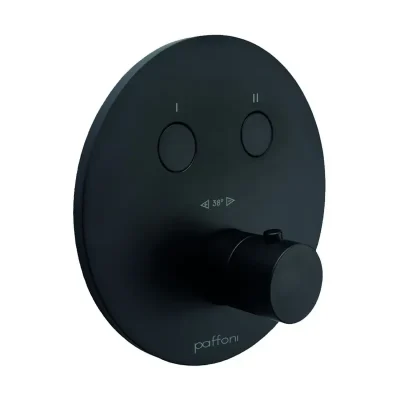Paffoni Compact Box - zemapmetuma termostata maisītājs, 2 patēriņa ierīcēm, matēti melns CPT018NO