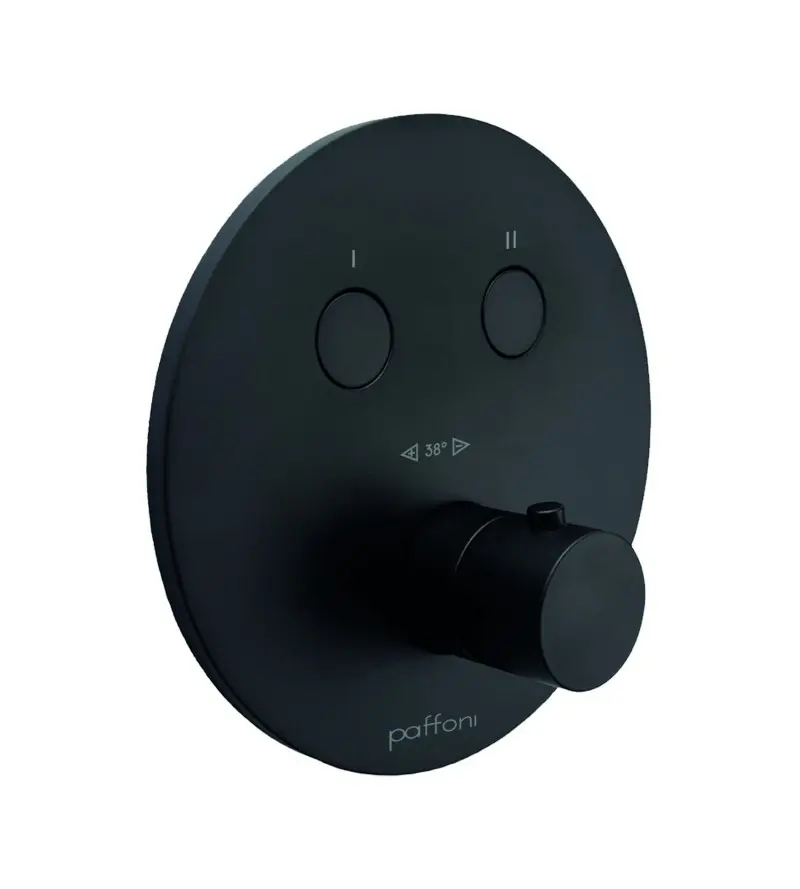 Paffoni Compact Box - zemapmetuma termostata maisītājs, 2 patēriņa ierīcēm, matēti melns CPT018NO