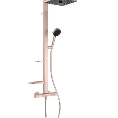 Ideal Standard Ceratherm ALU+ - dušas komplekts ar termostatu, 26x26 cm, 2 strūklas, rozā BE210RO