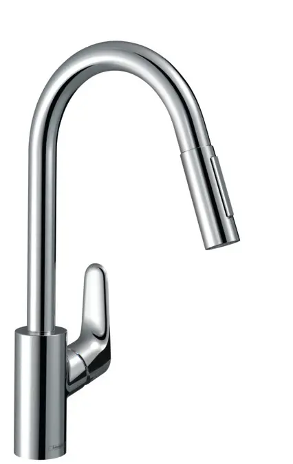 Hansgrohe Focus M41 - virtuves izlietnes maisītājs Focus, ar izvelkamu dušu, EcoSmart, hromēts 31833000