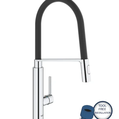 Grohe Feel - virtuves maisītājs ar elastīgu roku, hroms 31489000