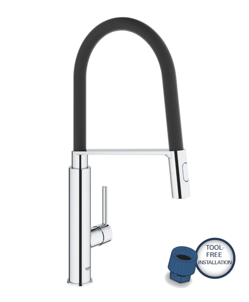 Grohe Feel - virtuves maisītājs ar elastīgu roku, hroms 31489000