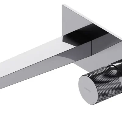 OMNIRES Contour - zemapmetuma izlietnes maisītājs, 2 caurumu montāža, ar iebūvēto korpusu, hroms CT8015CR