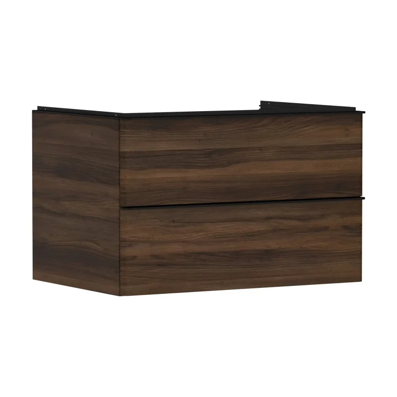 Hansgrohe Xelu Q - izlietnes skapītis, 50x78x55 cm, 2 atvilktnes, tumšs valrieksts/matēti melns 54077670