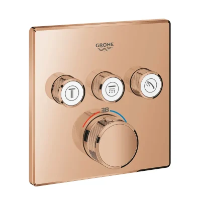 Grohe Grohtherm SmartControl - zemapmetuma termostata maisītājs 3 patērētājiem, Warm Sunset 29126DA0